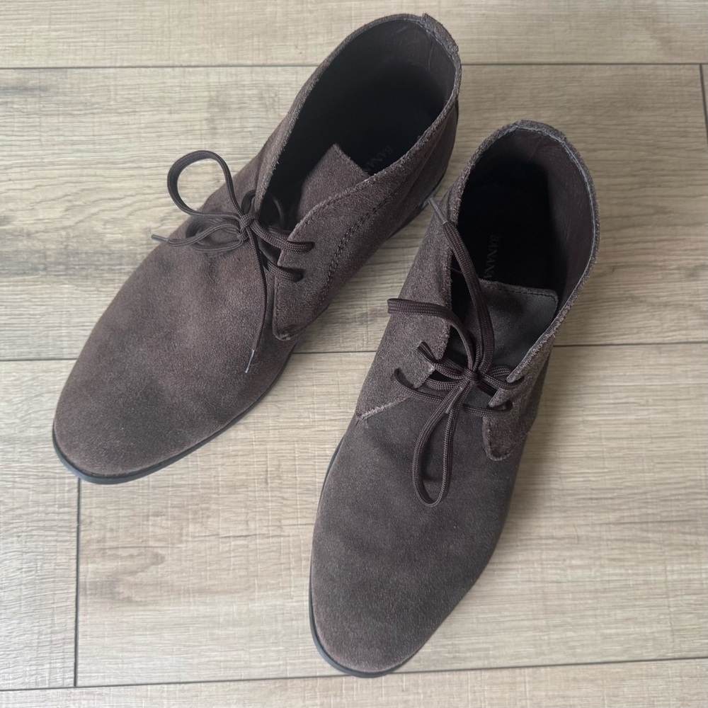 Men's Banana Republic Brown Suede Leather Shoes Size 10